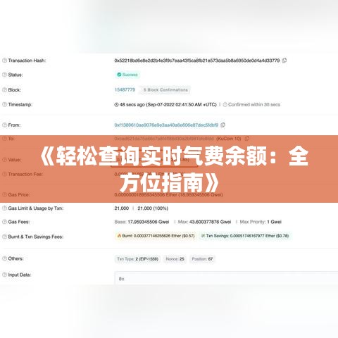 《輕松查詢實時氣費余額：全方位指南》