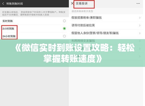 《微信實時到賬設置攻略：輕松掌握轉(zhuǎn)賬速度》