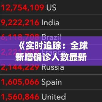 《實(shí)時(shí)追蹤：全球新增確診人數(shù)最新動(dòng)態(tài)解析》