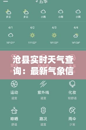 滄縣實(shí)時(shí)天氣查詢：最新氣象信息一手掌握