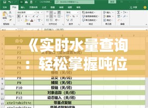 《實(shí)時(shí)水量查詢(xún)：輕松掌握噸位表轉(zhuǎn)換方法》