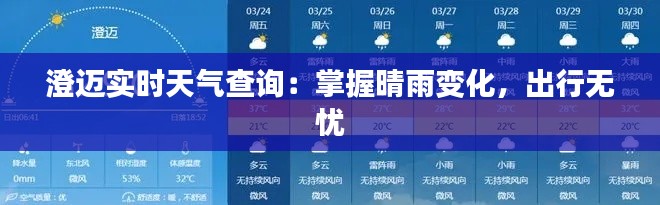 澄邁實時天氣查詢：掌握晴雨變化，出行無憂