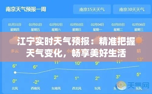 江寧實時天氣預報：精準把握天氣變化，暢享美好生活