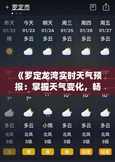 《羅定龍灣實時天氣預(yù)報：掌握天氣變化，暢享美好時光》