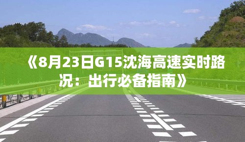 《8月23日G15沈海高速實時路況：出行必備指南》