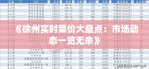 《徐州實(shí)時(shí)菜價(jià)大盤(pán)點(diǎn)：市場(chǎng)動(dòng)態(tài)一覽無(wú)余》