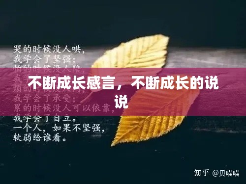 不斷成長(zhǎng)感言，不斷成長(zhǎng)的說(shuō)說(shuō) 