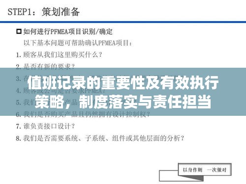 值班記錄的重要性及有效執(zhí)行策略，制度落實(shí)與責(zé)任擔(dān)當(dāng)