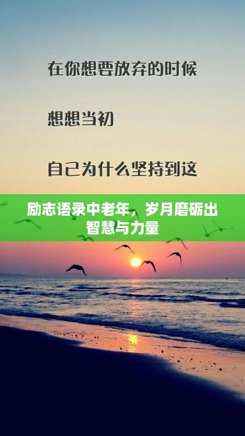 勵志語錄中老年，歲月磨礪出智慧與力量