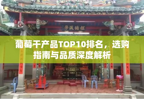 葡萄干產(chǎn)品TOP10排名，選購指南與品質深度解析