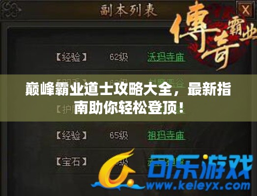 巔峰霸業(yè)道士攻略大全，最新指南助你輕松登頂！