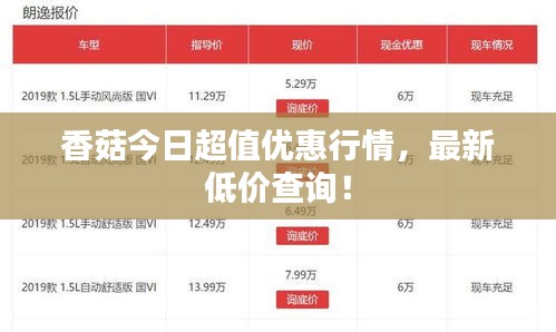 香菇今日超值優(yōu)惠行情，最新低價查詢！