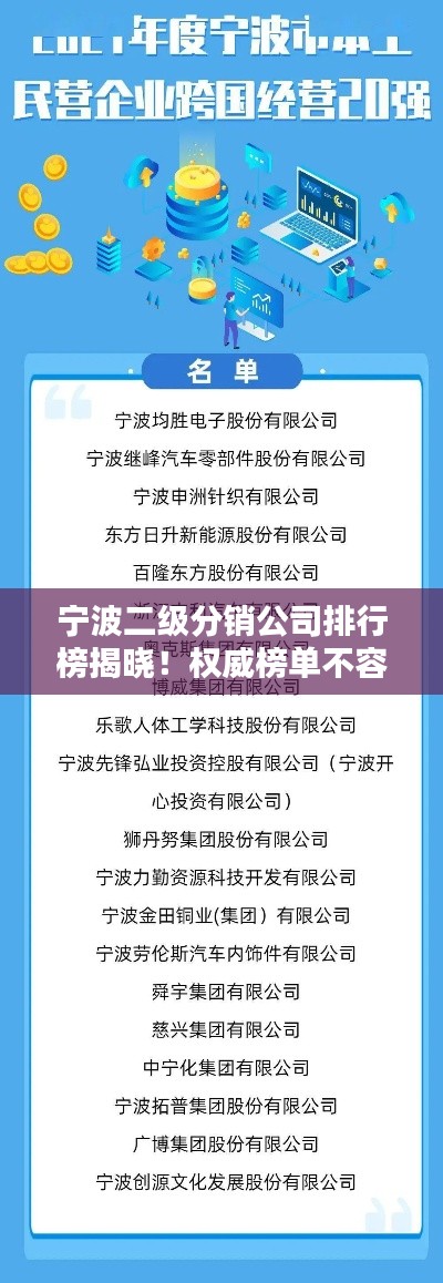 寧波二級分銷公司排行榜揭曉！權威榜單不容錯過！