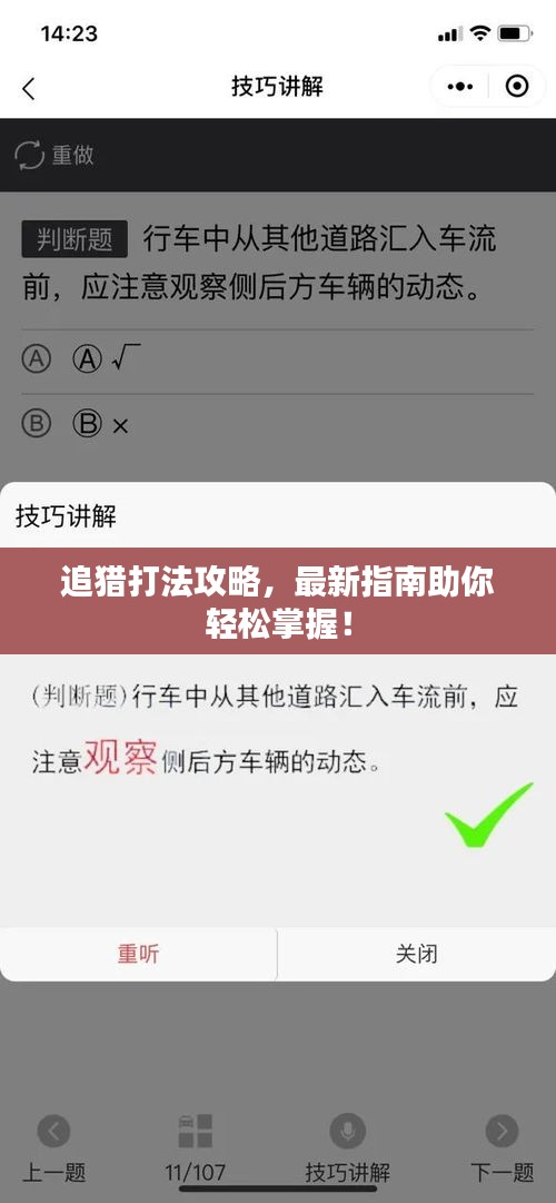 追獵打法攻略，最新指南助你輕松掌握！