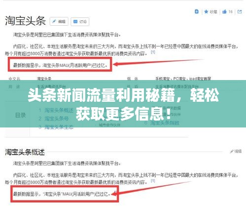 頭條新聞流量利用秘籍，輕松獲取更多信息！