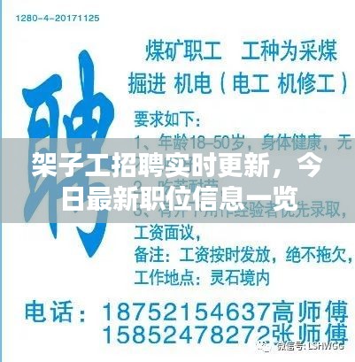 架子工招聘實時更新，今日最新職位信息一覽