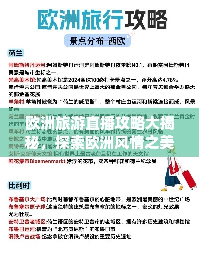 歐洲旅游直播攻略大揭秘，探索歐洲風情之美